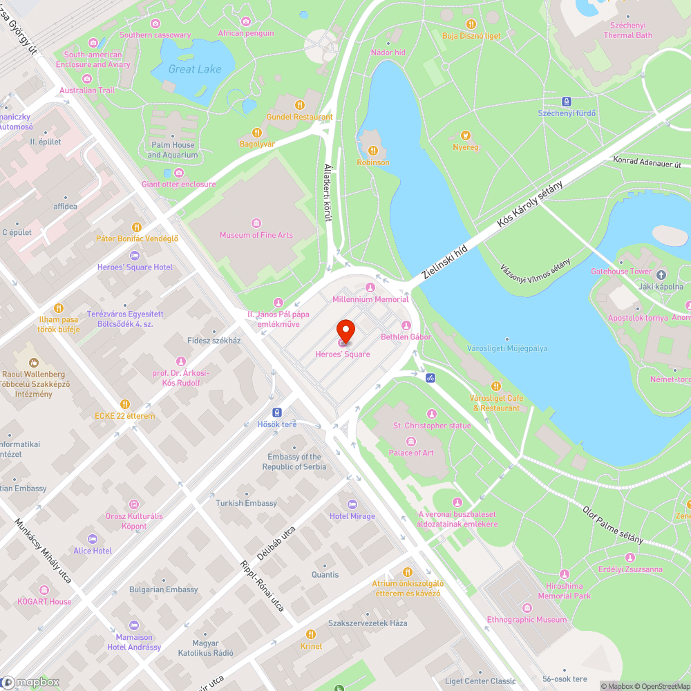 Omladozó Hősök tere bejelentés helye