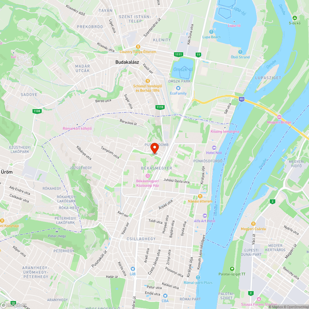 Békásmegyer, Táncsics Mihály u. Kátyú bejelentés helye