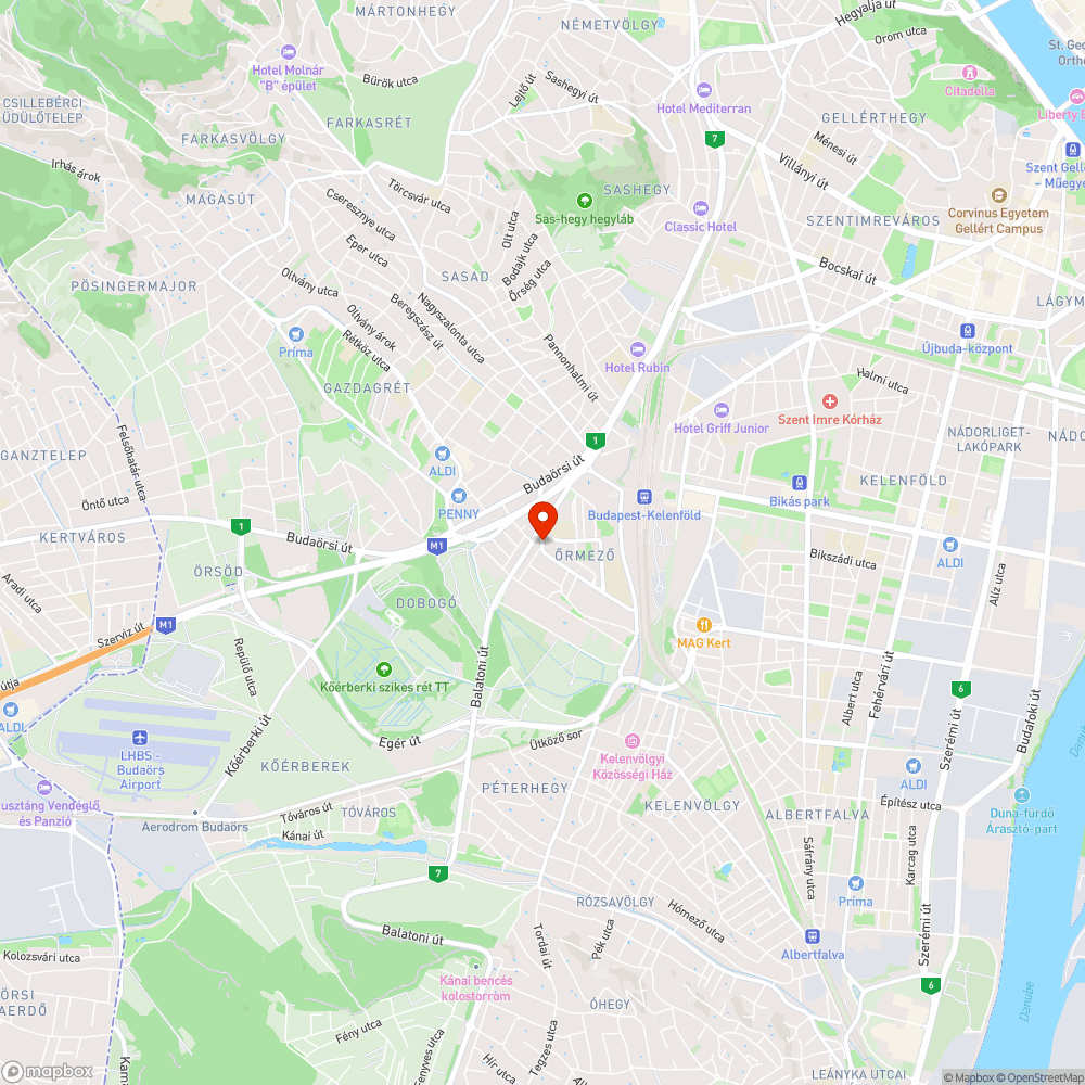 Kátyú a Neszmélyi úton bejelentés helye