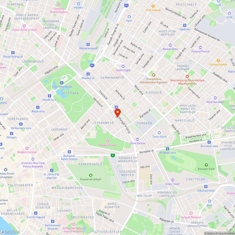 Szakadék az úttest közepén bejelentés helye