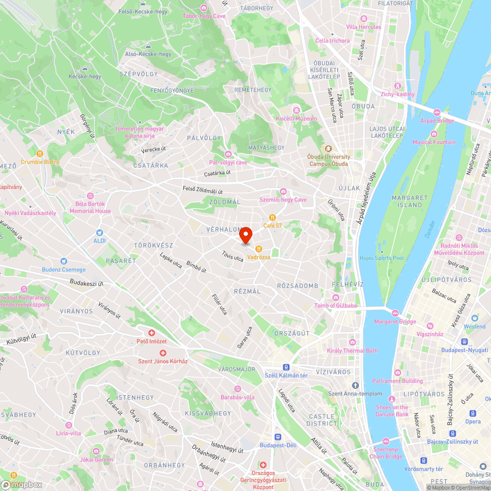 Megsüllyedt úttest - Törökvész út bejelentés helye