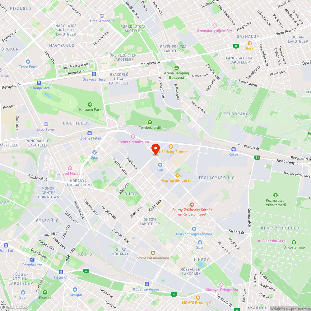 Gitár u-i villamos átjáró bejelentés helye