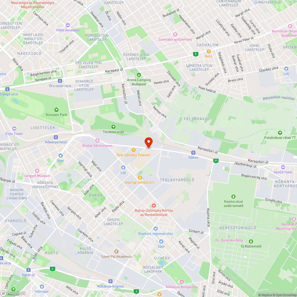 Töredezett aszfalt a Jászberényi úton bejelentés helye