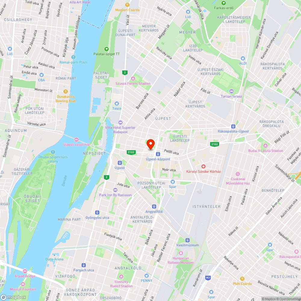 Újpesten a József Attila utcai járda állapota bejelentés helye