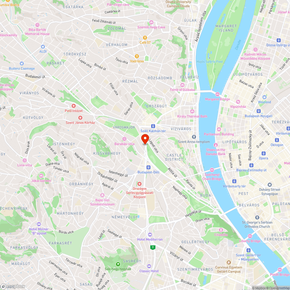 XII. kerület, Hajnóczy József utca kátyú bejelentés helye