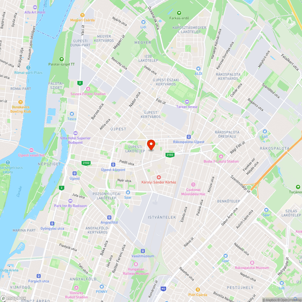 Elhagyott jármű bejelentés helye