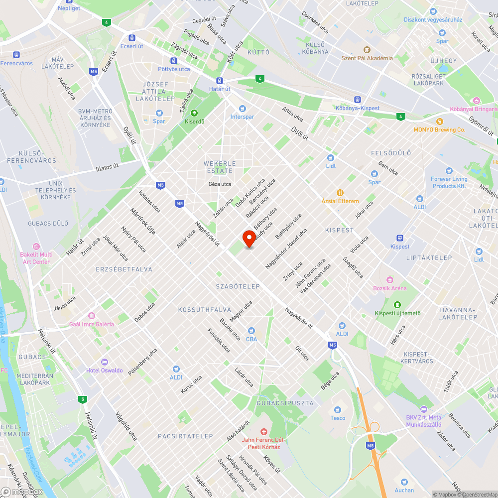 Kátyú sor bejelentés helye