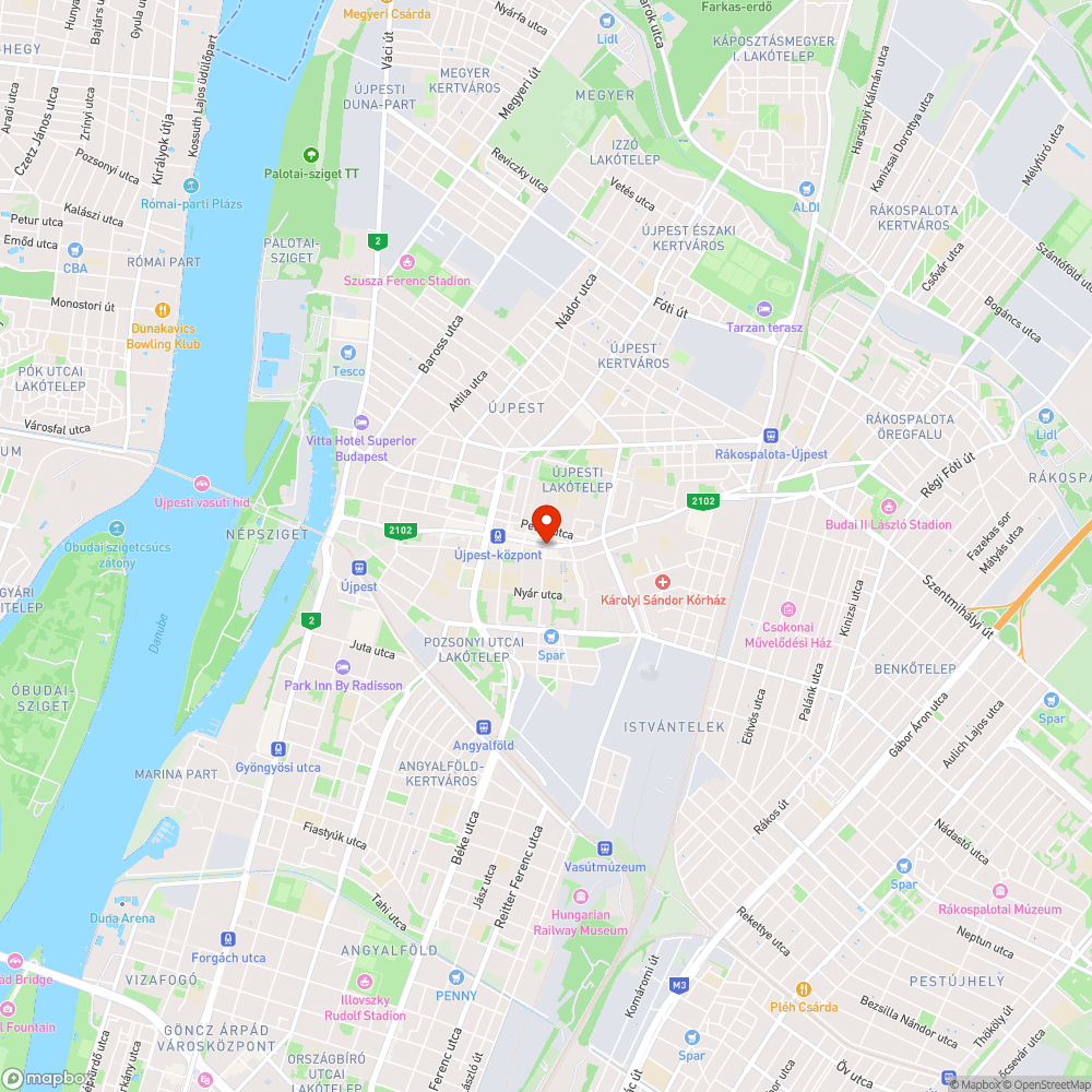 Kátyú bejelentés helye