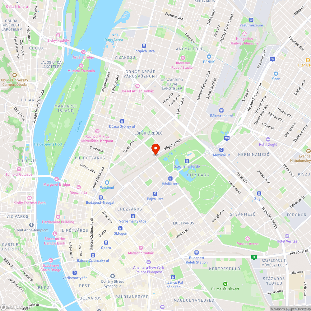 Közlekedési lámpa hiba: Vágány utca-Dózsa György út bejelentés helye