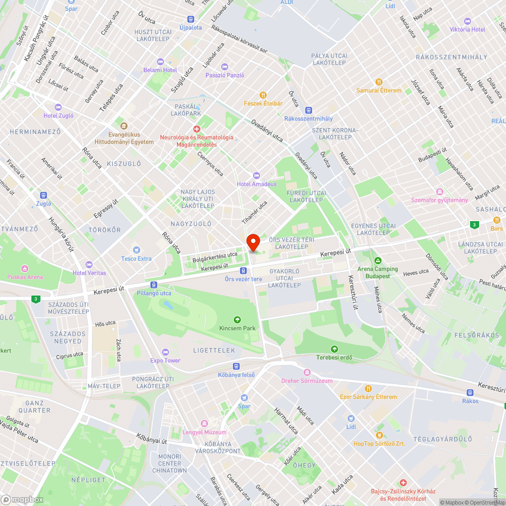 Örs vezér tér állapota (üvegszilánkok, madárürülék, mocsok) bejelentés helye