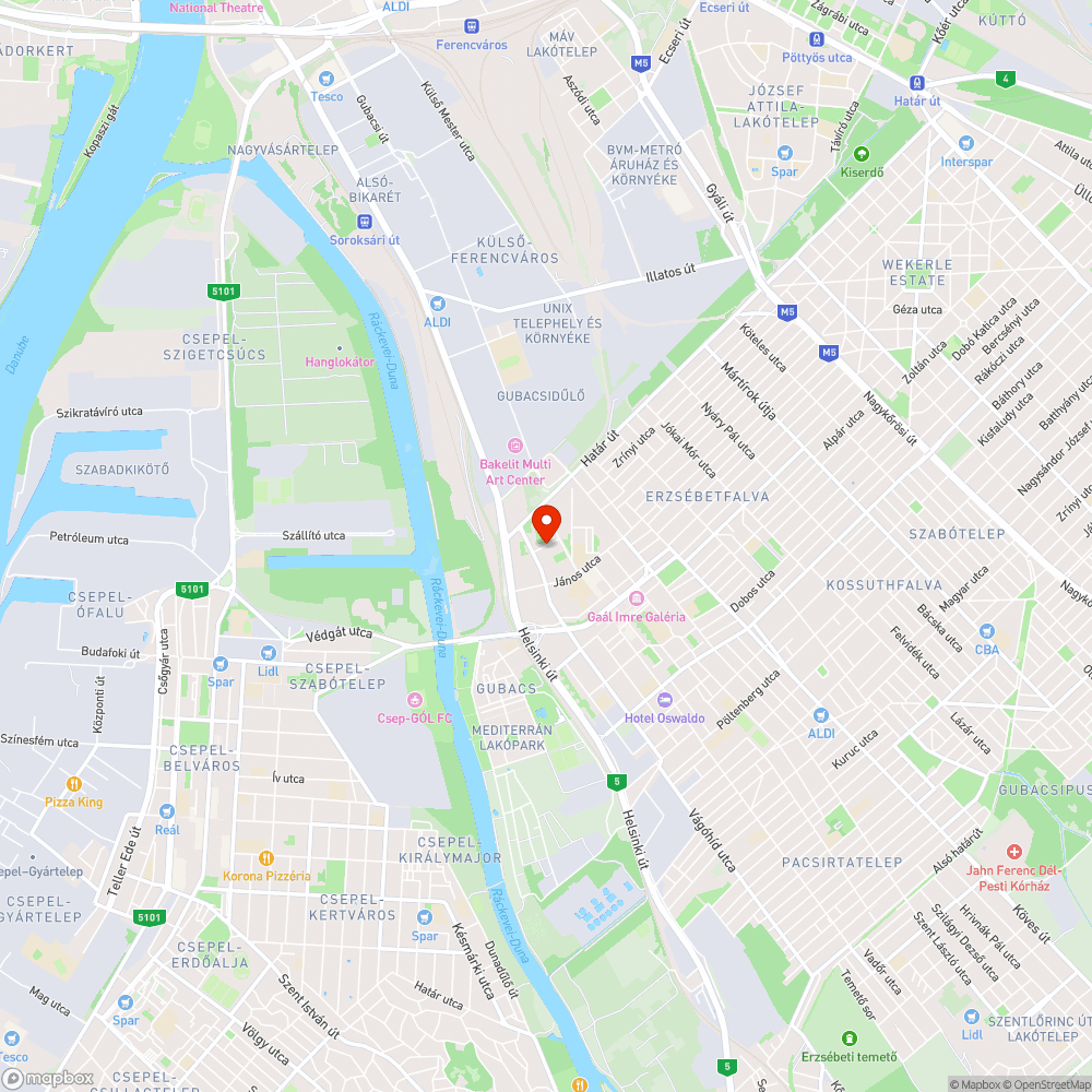 Kmety utcai kátyú bejelentés helye