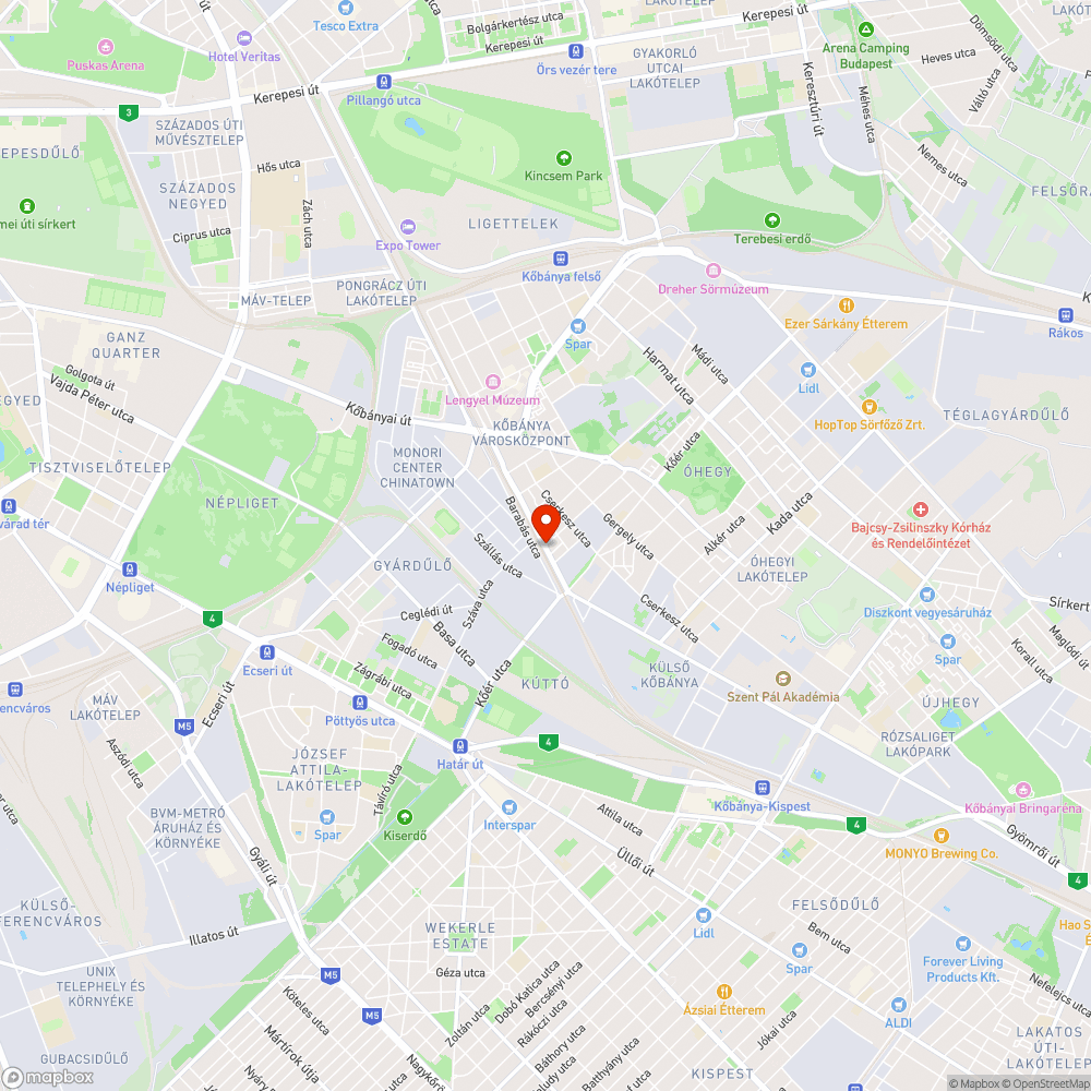 Vaspálya utcai torzó bejelentés helye