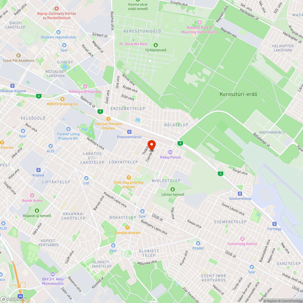 úthiba bejelentés helye