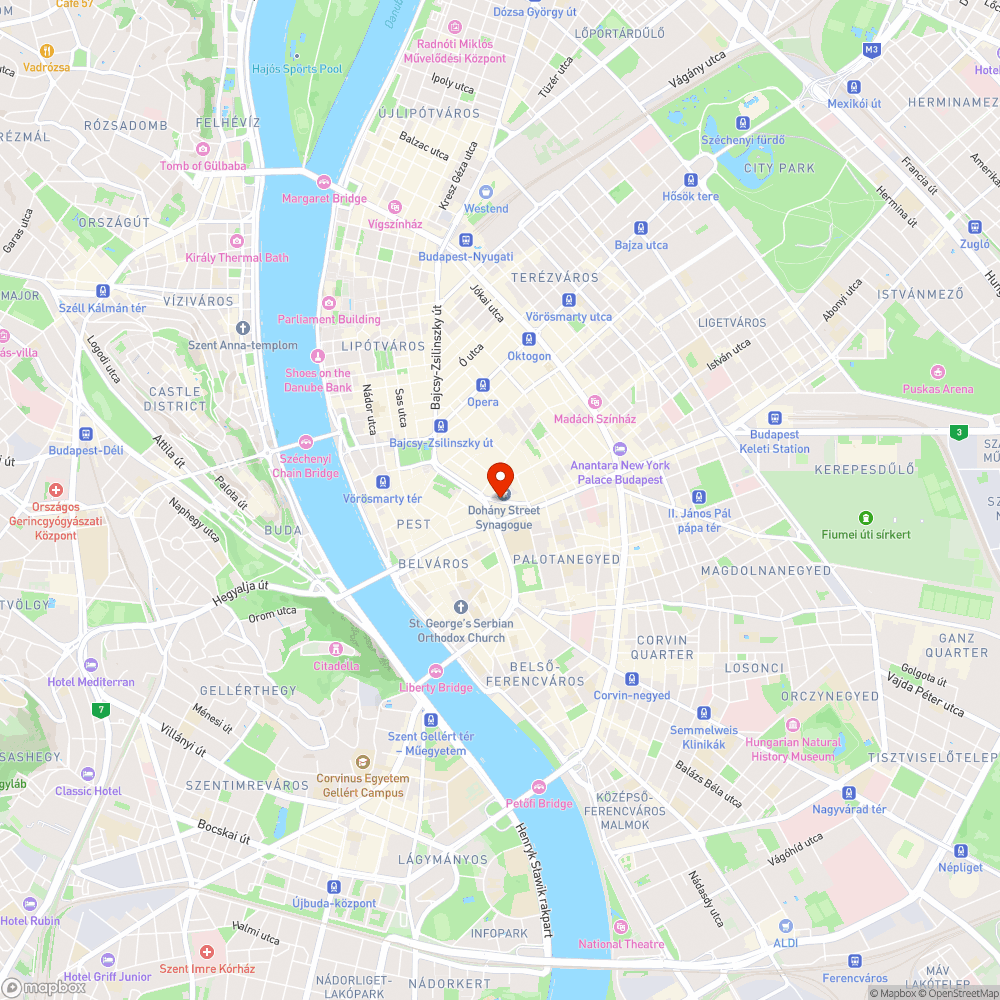 Hiányzó járdakövek a Dohány utcai zsinagógánál bejelentés helye