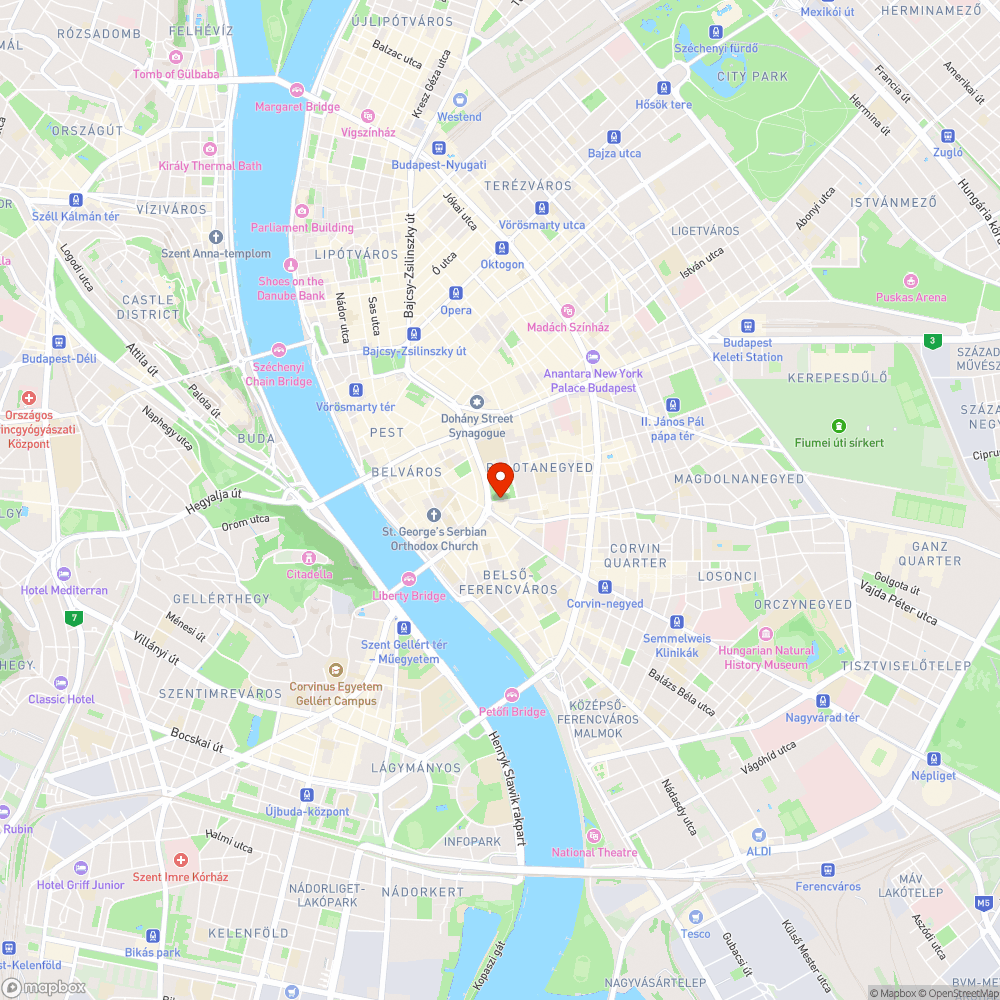 Hiányzó macskakő a Múzeum utcában bejelentés helye