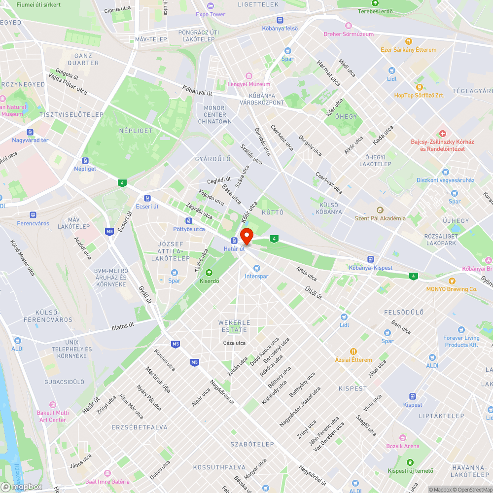 Kátyúk az Europark közelében... bejelentés helye