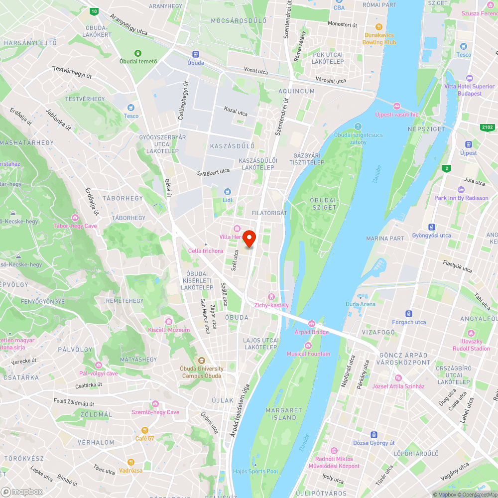 Szentendrei úti kátyú bejelentés helye