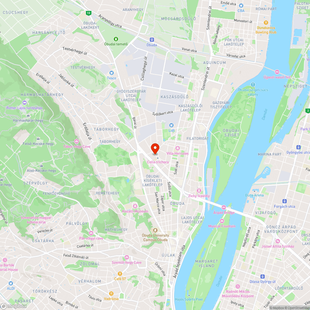 Hunor utca, kátyúk bejelentés helye