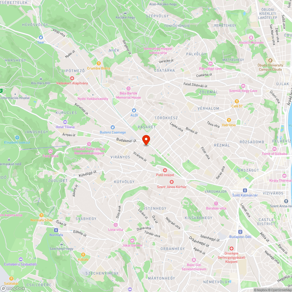 Mély kátyúk a Monda utcában bejelentés helye