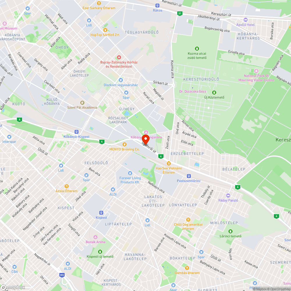 Gyorsforgalmi út felhajtó bejelentés helye