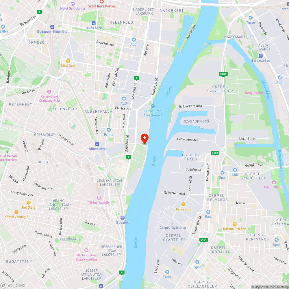 Hiányzó aszfalt és hibák a kerékpárúton bejelentés helye