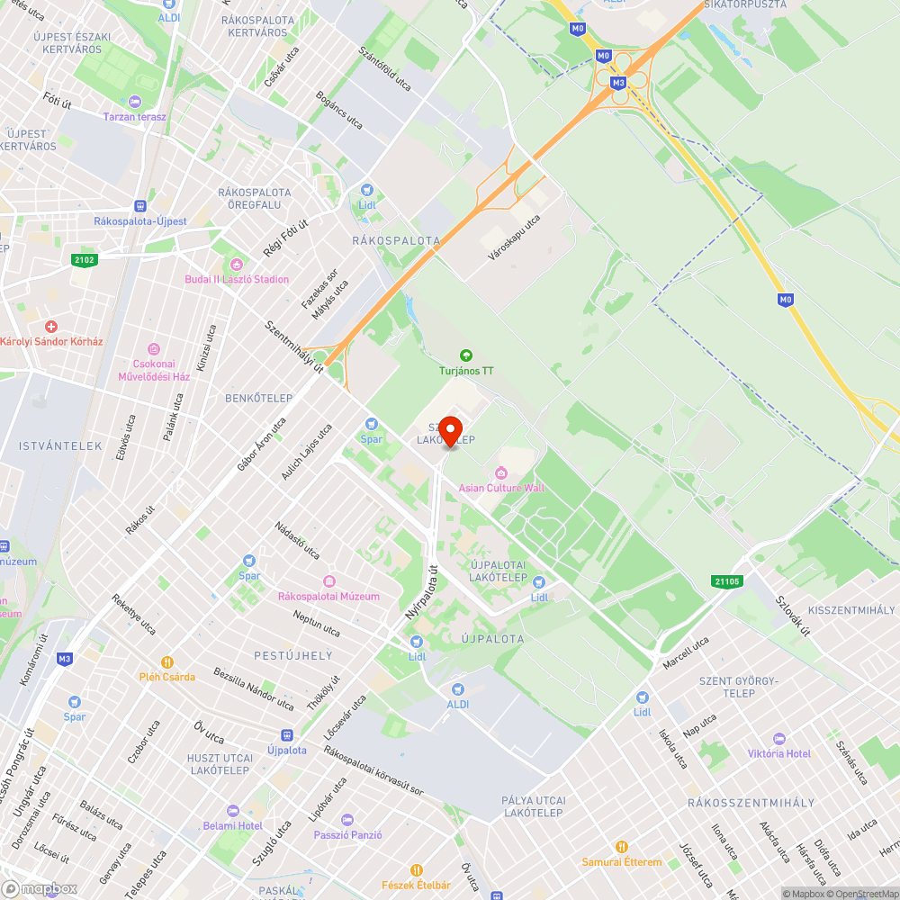 Sötét sarok bejelentés helye