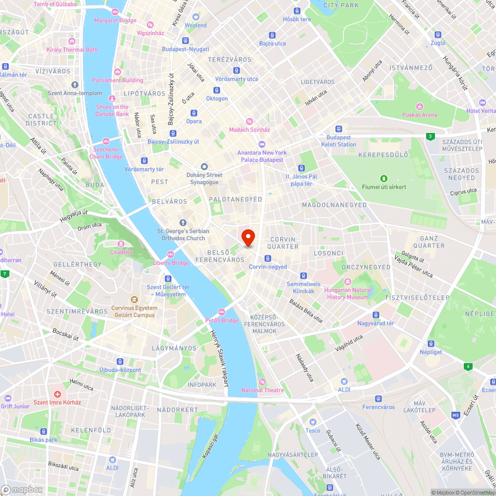 Áll a víz az Üllői úton bejelentés helye