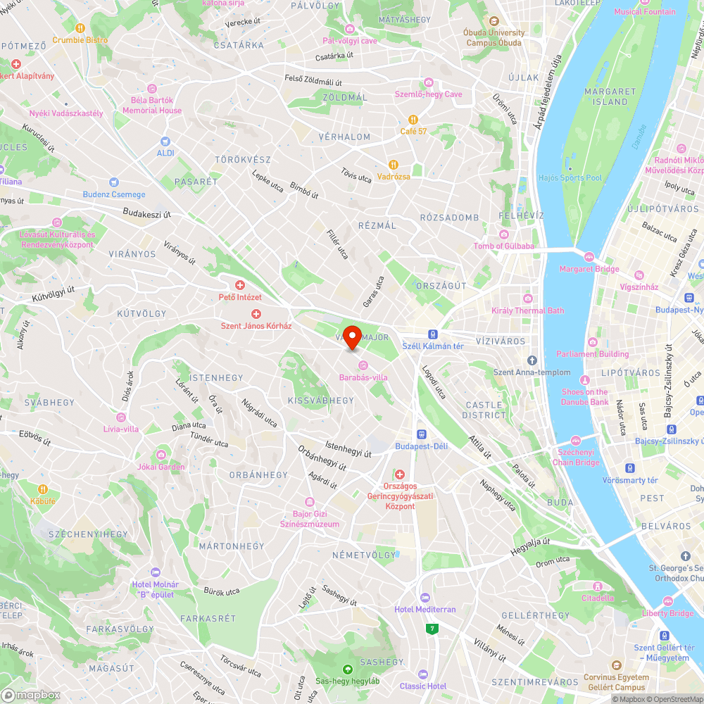 Járhatatlan járda a Városmajor utcában bejelentés helye