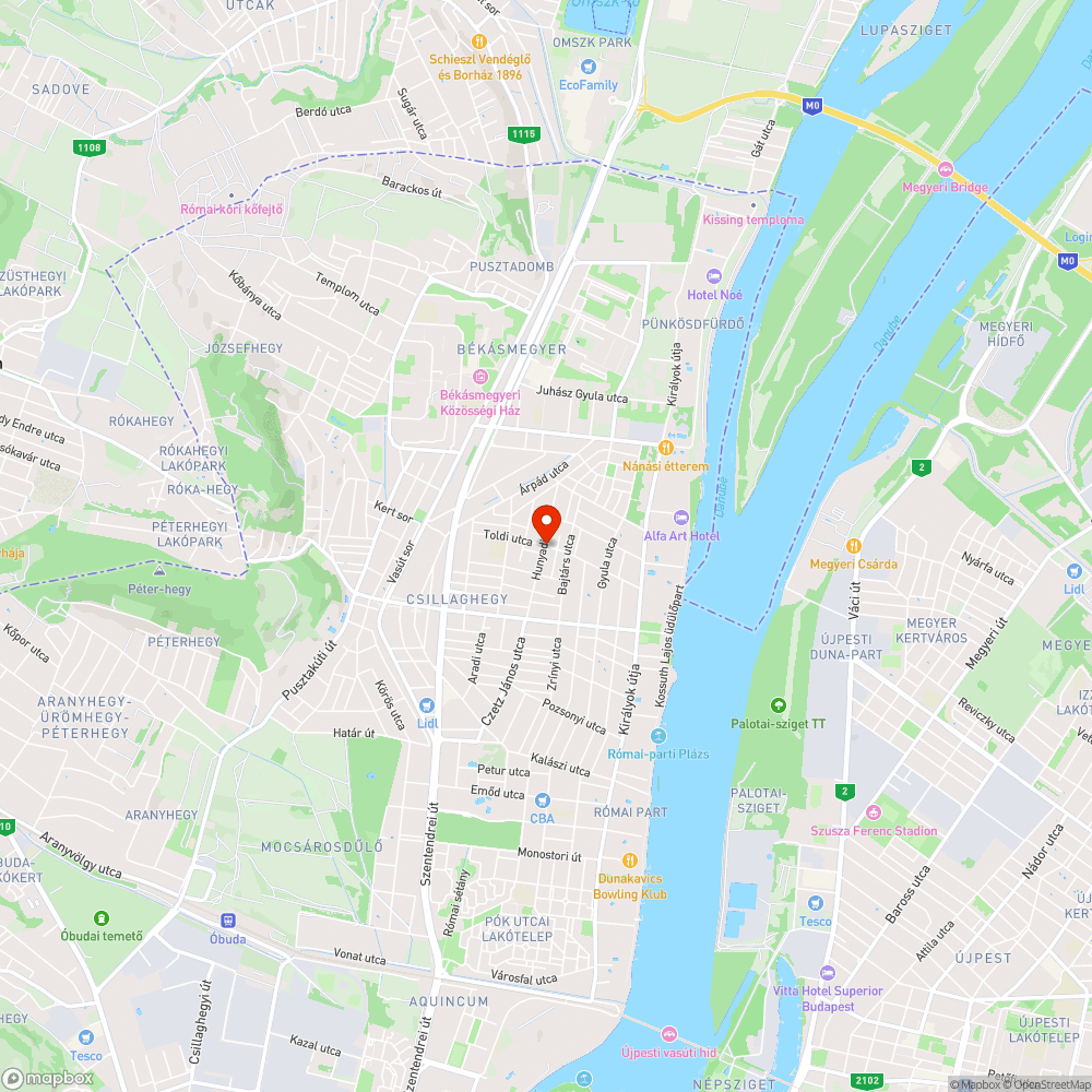 "kijavított" kátyúk bejelentés helye