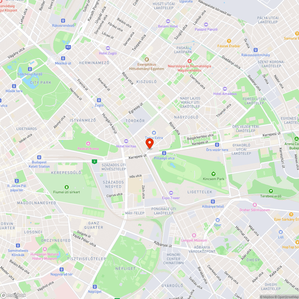 Hibás gyalogos jelző 14. kerület Fogarasi út - Várna utca sarok bejelentés helye