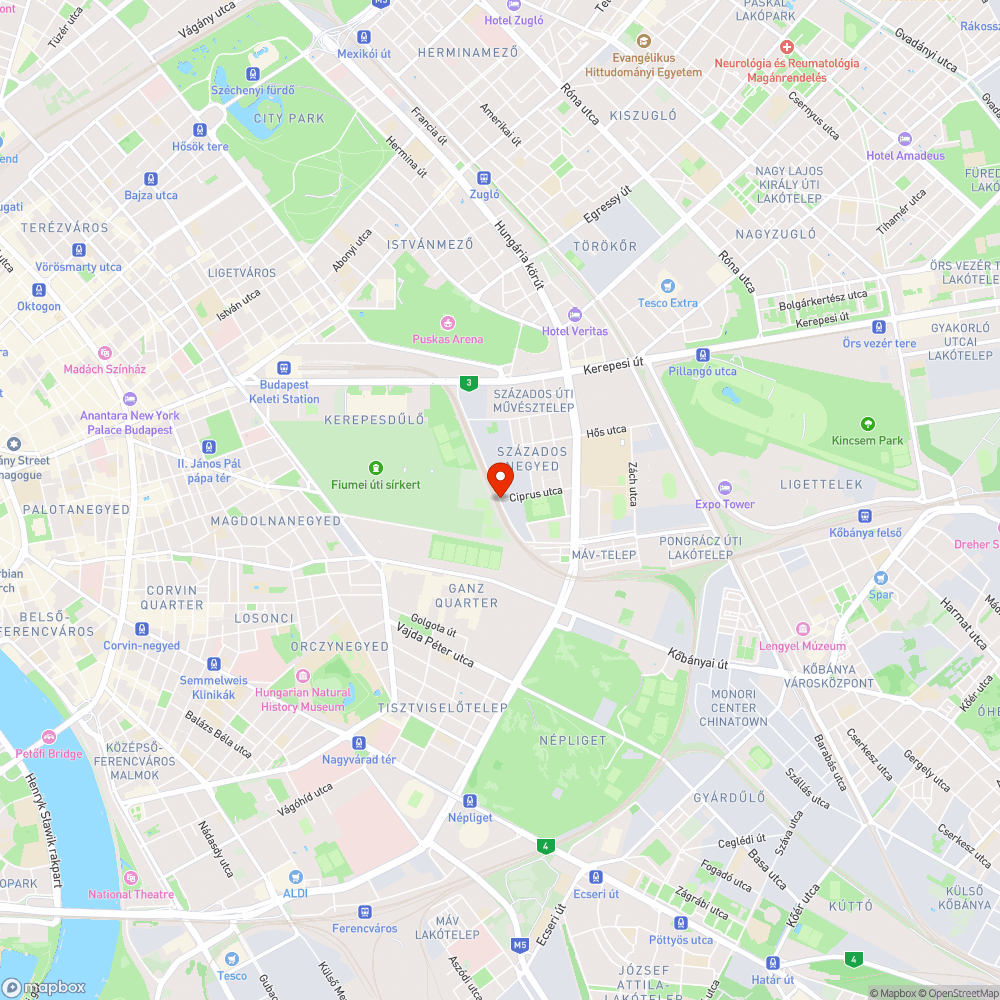 1087 Budapest, Asztalos Sándor út bejelentés helye