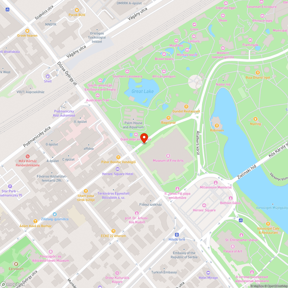 Szépművészeti múzeum mögötti terület bejelentés helye