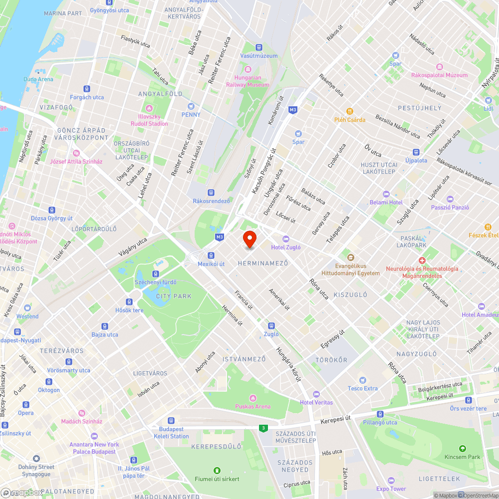 Beszakadt út! bejelentés helye