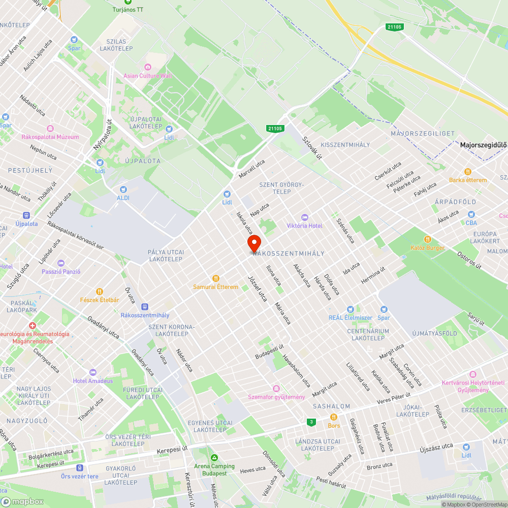 Magára hagyott jármű bejelentés helye