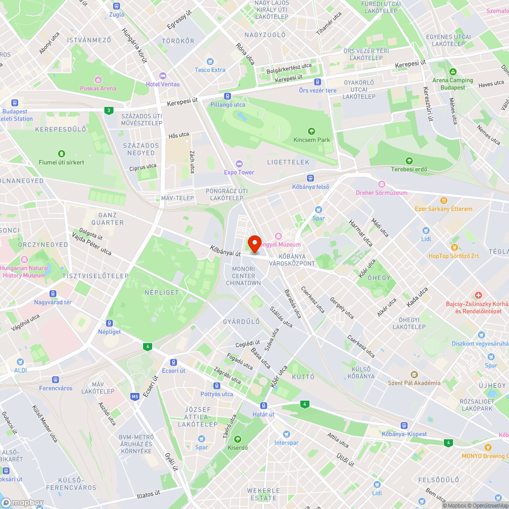 1101 Budapest, Kőbányai út 54. bejelentés helye