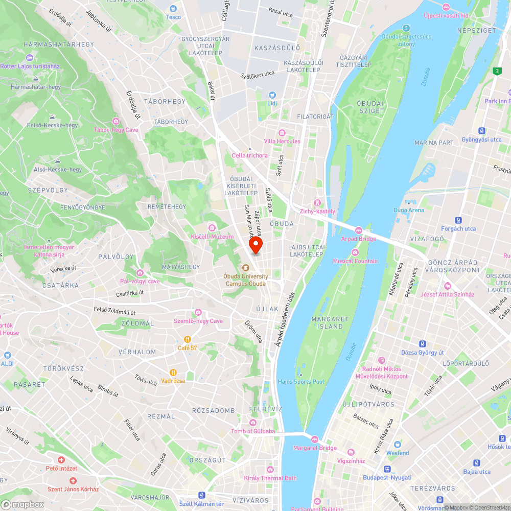 Kátyú a San Marco utcában bejelentés helye