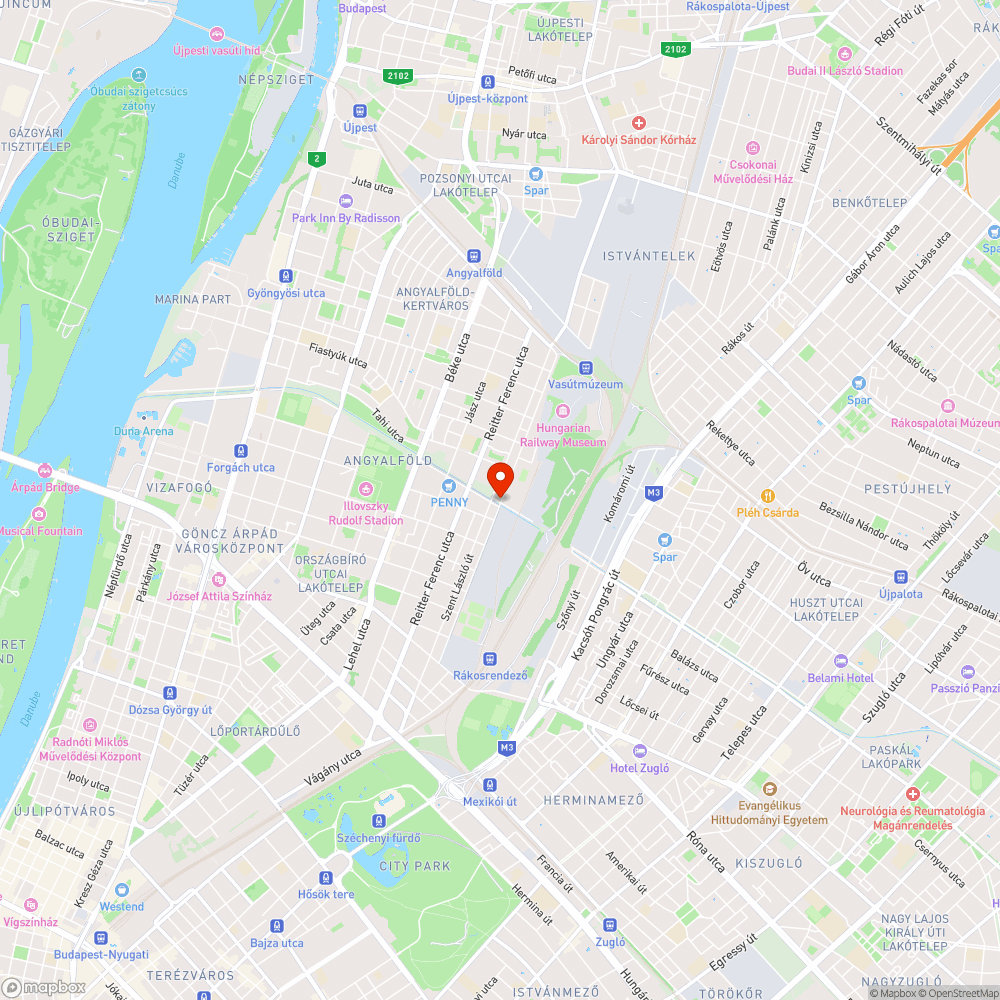 XIII.Tahi utca 110 elött a Pataknál bejelentés helye