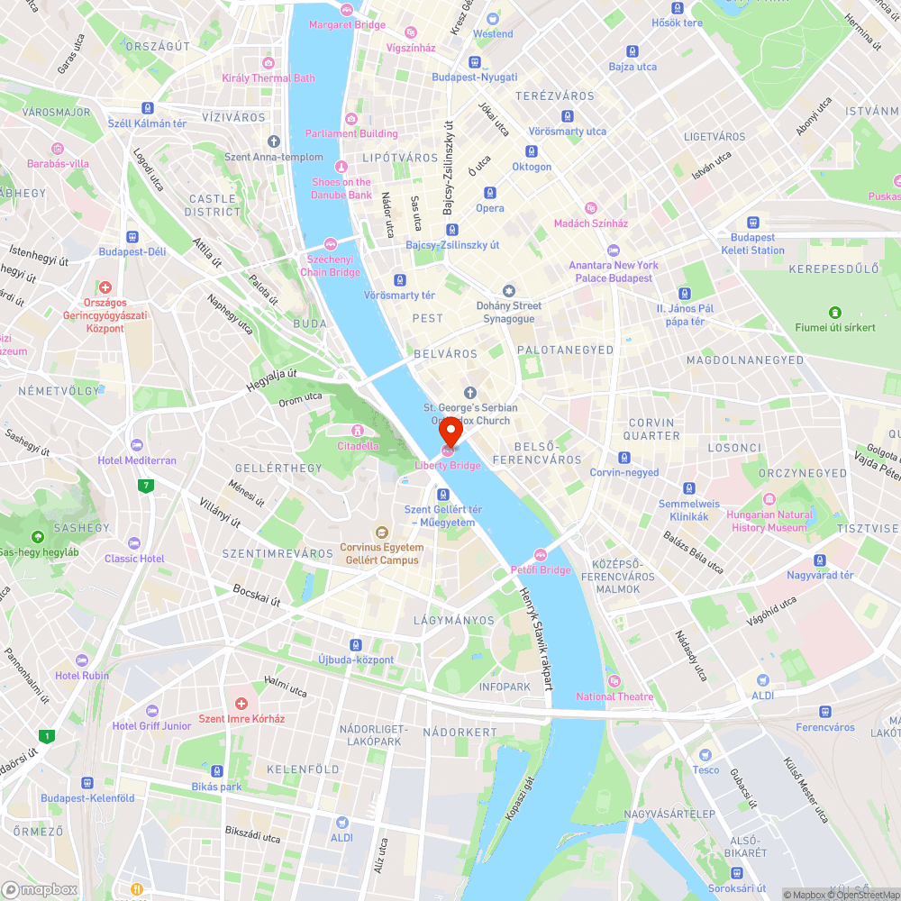 Lógó kábelek a Szabadság hídon bejelentés helye