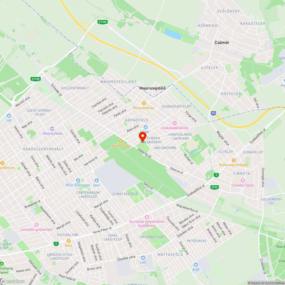 XVI kerületi budapesti úti parkban szemétdomb bejelentés helye