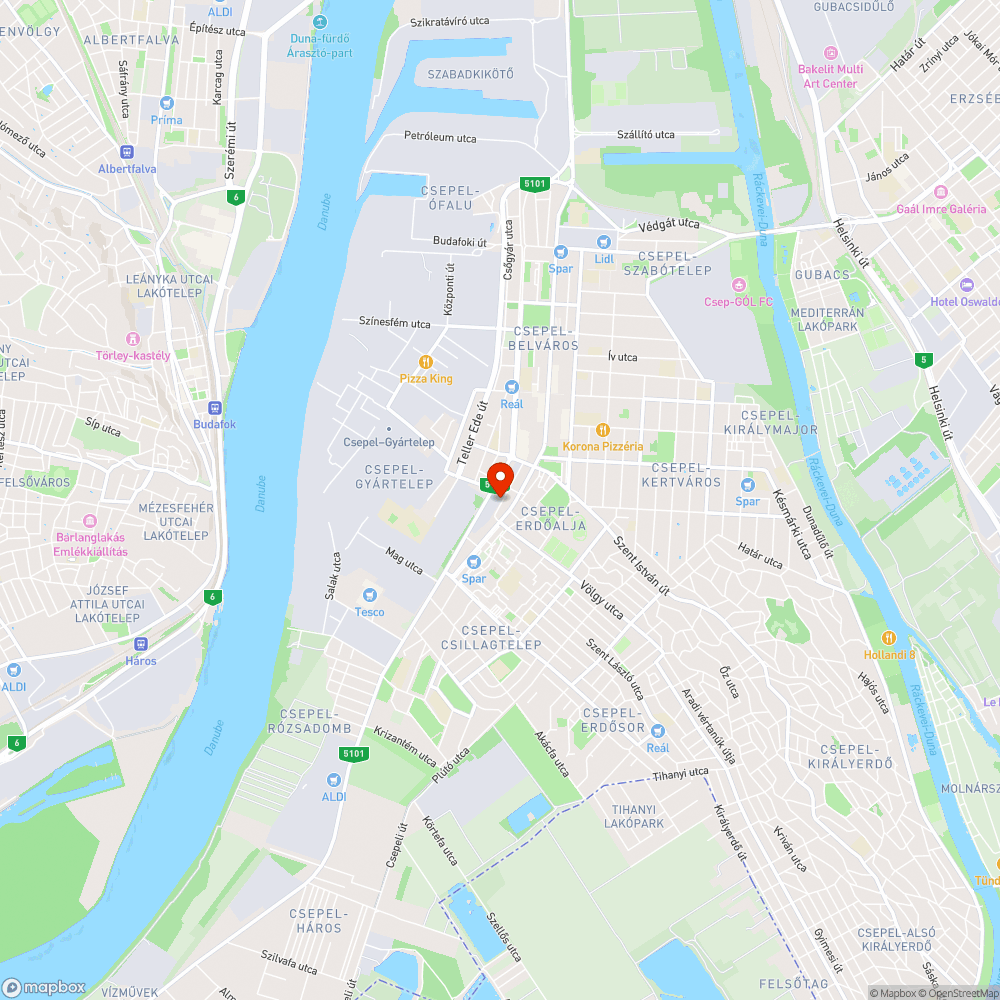 Csepel - H7 végállomás - kilógó akácfa gallyak bejelentés helye