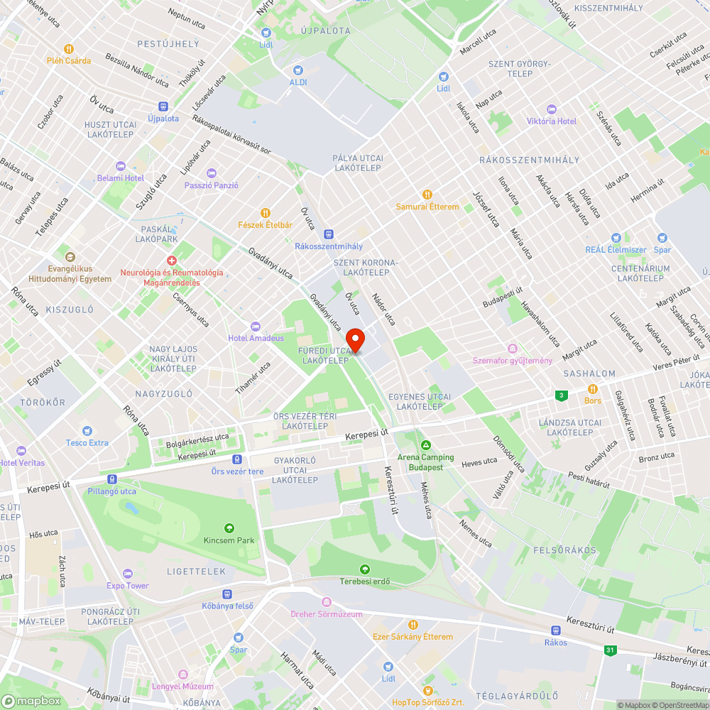 Járdára lógó akácfák bejelentés helye