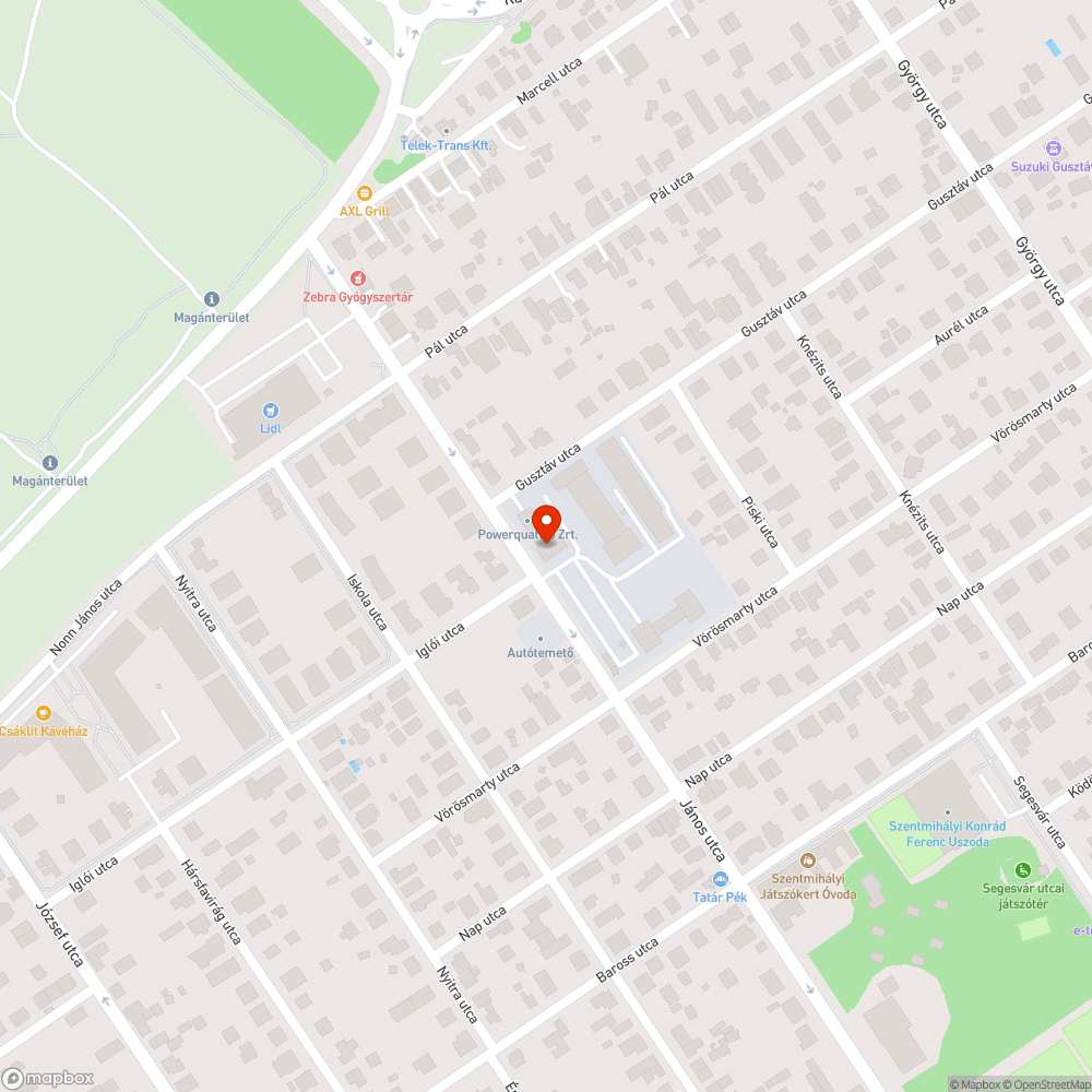 Járda bejelentés helye