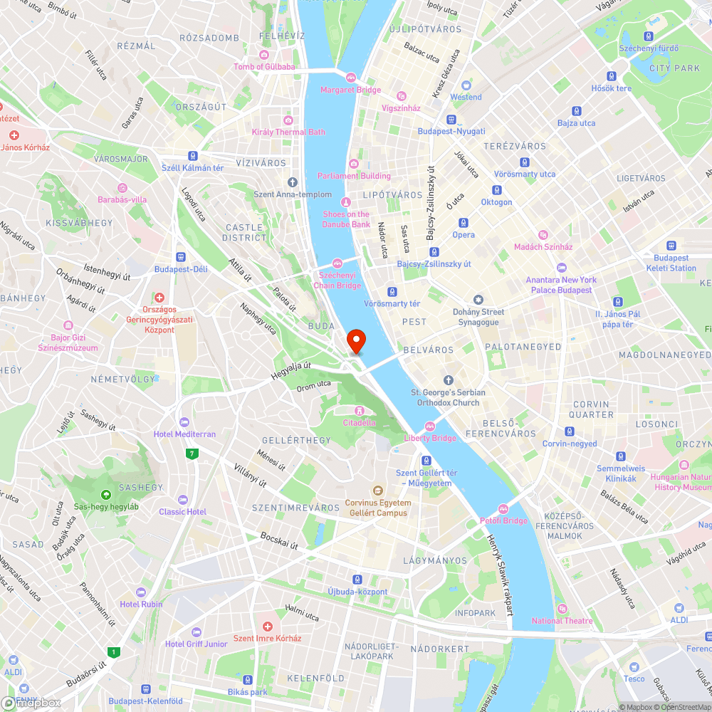 Budai alsó rakpart felhajtás Erzsébet hídnál bejelentés helye