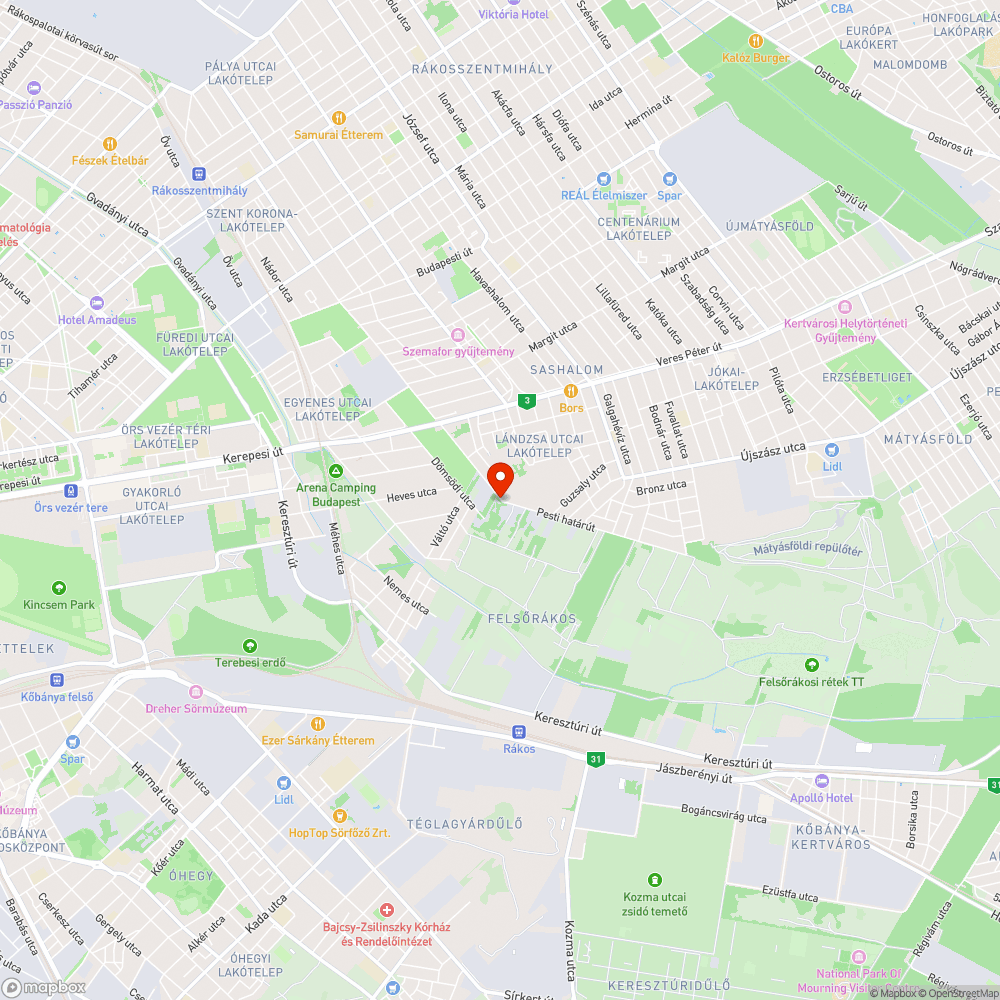 Erősen kátyús útszakasz bejelentés helye