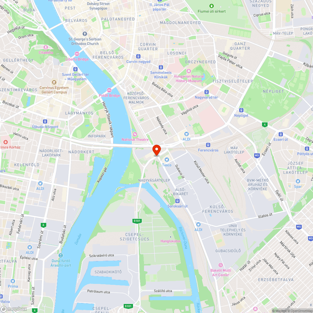 Közvágóhíd - Kvassay Jenő úti gyalogátkelőhely szinkronizáció bejelentés helye