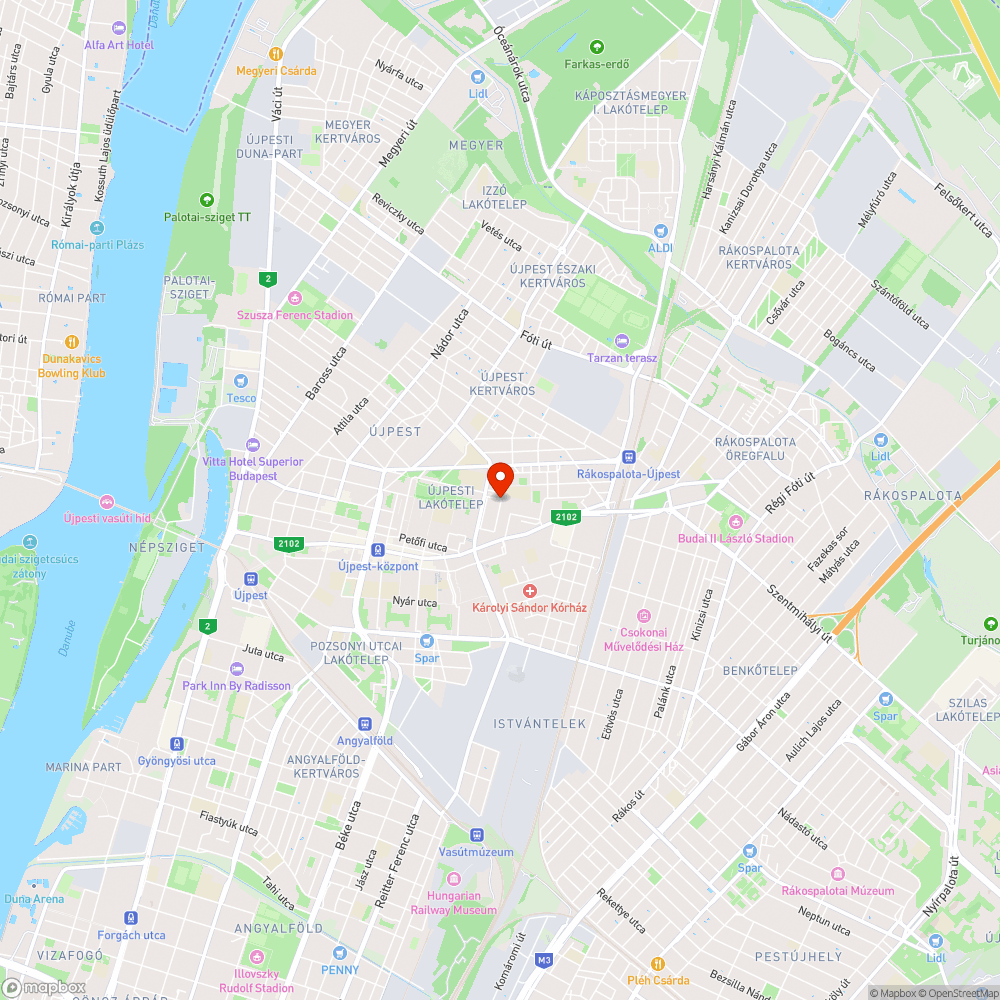 Villogó közvilágitás bejelentés helye