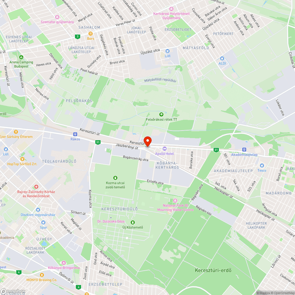 Törött esővíz elvezető bejelentés helye