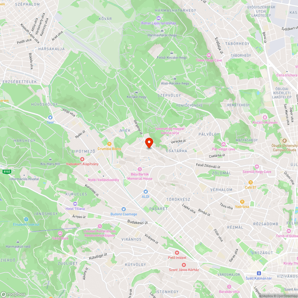 Kátyú és besüllyedt út bejelentés helye