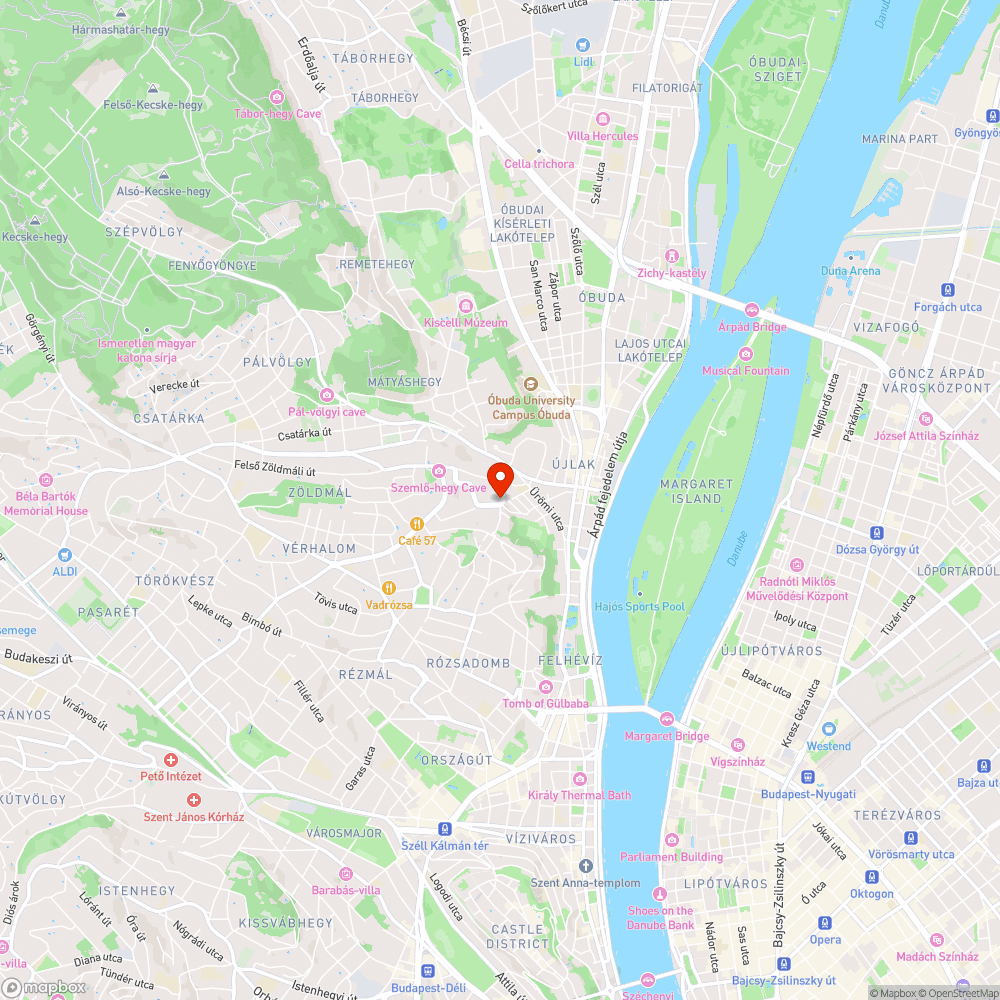 Veszélyes gyalogos átkelés Pusztaszeri út - Felhévizi úti buszme bejelentés helye