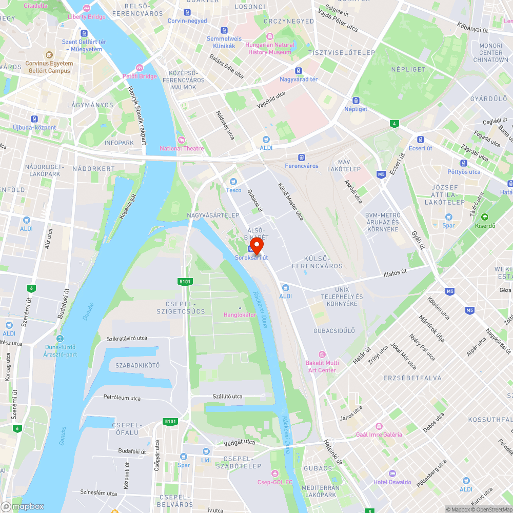 Illegális szemétlerakó a Soroksári útnál bejelentés helye